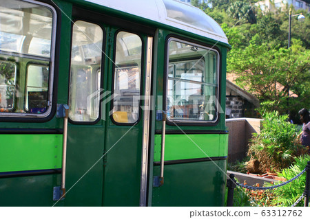 11 oct 2008 old green Peak Tram display at the 63312762