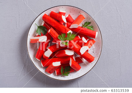 Crab sticks from fish protein 63313539