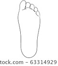 [人體插圖系列]腳（腳底） 63314929