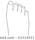 [人體插圖系列]腳趾（表） 63314931