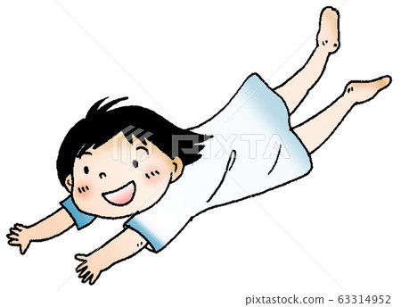 Flying girl - Stock Illustration [63314952] - PIXTA