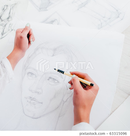 sketching art creative hobby occupation portrait sketching art creative hobby occupation portrait 63315096