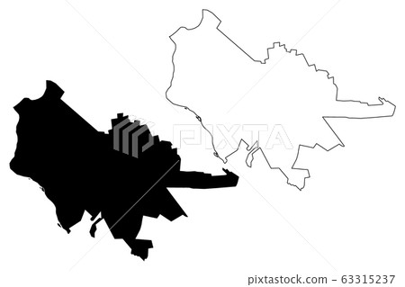 Craiova City (Republic of Romania) map vector Craiova City (Republic of Romania) map vector 63315237