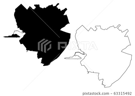 Yerevan City (Republic of Armenia) map vector Yerevan City (Republic of Armenia) map vector 63315492