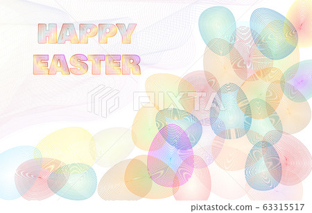 Happy easter, colorful pattern line art of easter 63315517
