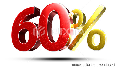 60% 3d. - Stock Illustration [63315571] - PIXTA
