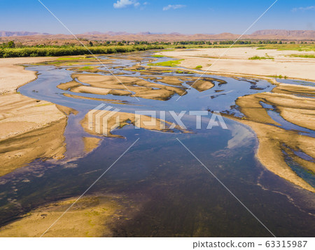 Stunning african landscape with Tsiribihina river during dry season, Madagascar 63315987