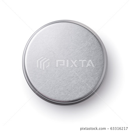 Top view of metal round container 63316217