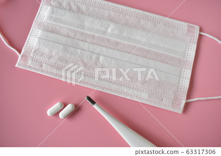 Mask, thermometer, medicine Mask, thermometer, medicine 63317306
