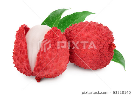 lychee fruit isolated on white background with clipping path and full depth of field lychee fruit isolated on white background with clipping path and full depth of field 63318140