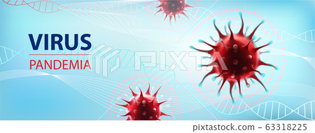 Coronavirus epidemia vector common human virus illustration 63318225