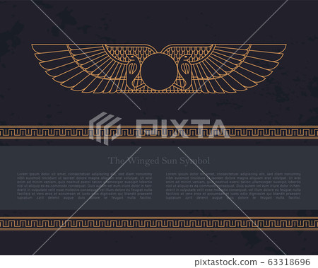 Vector design template Egyptian fertility goddess Isis isolated on the hand-drawn background from 63318696