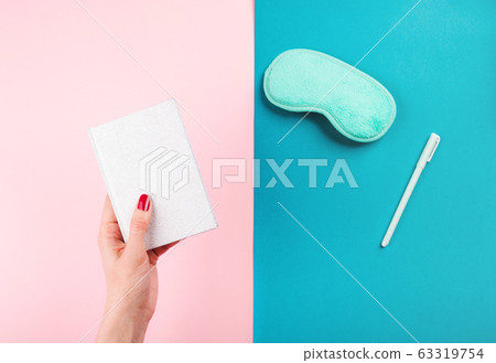 Sleeping mask and notebook as sleep journal Sleeping mask and notebook as sleep journal 63319754