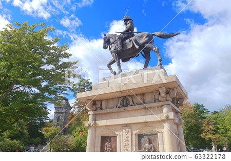 [Miyagi Prefecture] Statue of Date Masamune in Aoba Castle 63322178