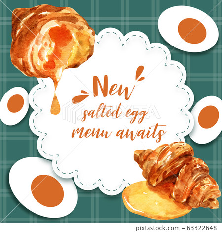 Salted egg social media design with croissant Salted egg social media design with croissant 63322648