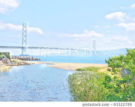 A view of the Akashi Kaikyo Bridge 63322789