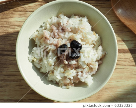 Asian food bean mixed rice and side dishes Asian food bean mixed rice and side dishes 63323325