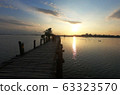 Sunset at U-Ben bridge of Mandalay, Myanmar (Burma). 63323570