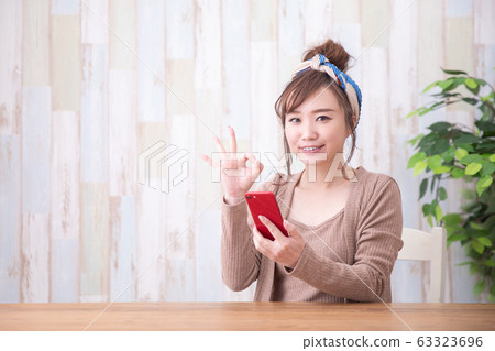 Woman in room wear 63323696