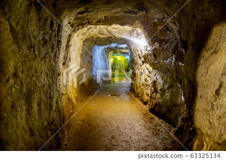 Corridor in a historical mine in NJ USA 63325134
