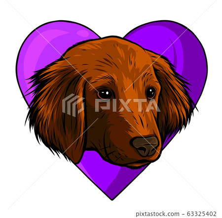 cute little dog head in heart vector illustration design cute little dog head in heart vector illustration design 63325402