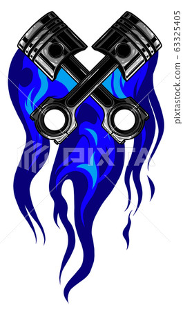 piston on a fire background vector illustration piston on a fire background vector illustration 63325405