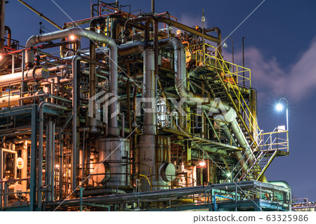 《神奈川縣》川崎市千鳥町工廠夜景 63325986