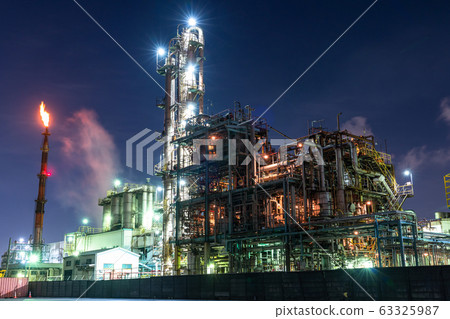《神奈川縣》川崎市千鳥町工廠夜景 63325987