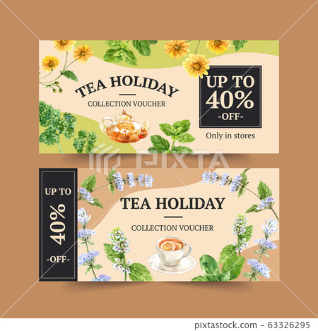 Herbal tea voucher design with parsley, Herbal tea voucher design with parsley, 63326295