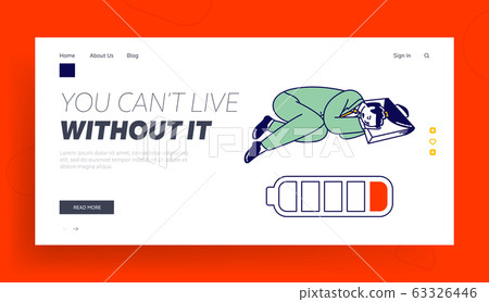 Working Burn Out, Zero Accumulator Power Landing Page Template. Tired Exhausted Businessman Character Sleeping Working Burn Out, Zero Accumulator Power Landing Page Template. Tired Exhausted Businessman Character Sleeping 63326446
