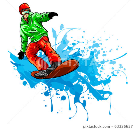 snowboarder in action, vector illustration design art snowboarder in action, vector illustration design art 63326637