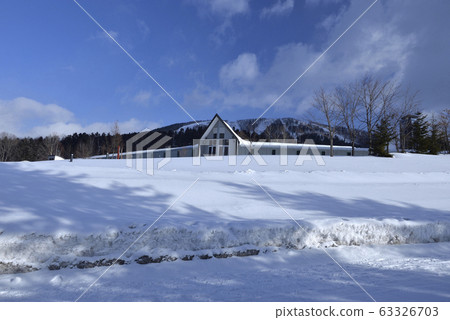 Japan, Hokkaido, winter, houses, snow, landscape 63326703