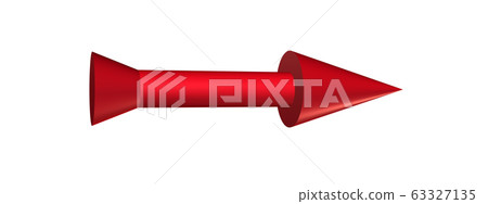 3d rendering red arrow - Stock Illustration [63327135] - PIXTA
