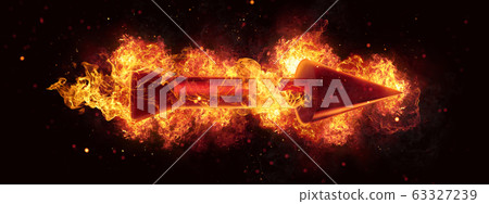3d rendering red arrow - Stock Illustration [63327239] - PIXTA