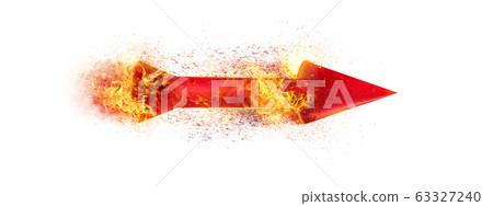 3d rendering red arrow - Stock Illustration [63327240] - PIXTA