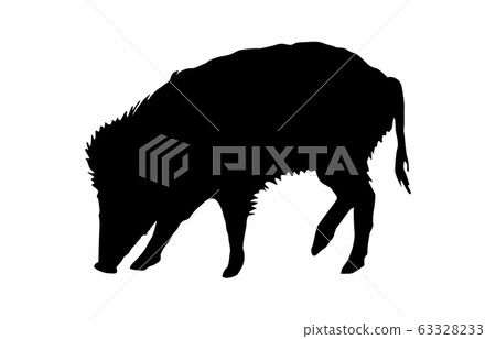 動物剪影野豬3 動物剪影野豬3 63328233