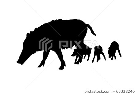 Animal silhouette wild boar 6 Animal silhouette wild boar 6 63328240