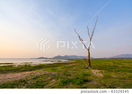 Landscape sunset at Bang phra reservoir ,sriracha Landscape sunset at Bang phra reservoir ,sriracha 63329145