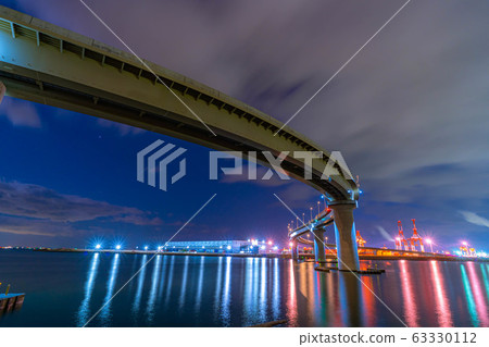 Yokkaichi Night View Inaba Port Line [Mie Prefecture] 63330112