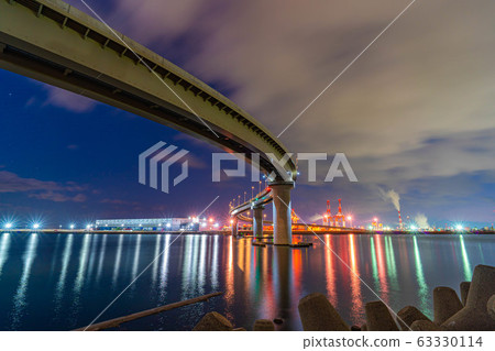 Yokkaichi Night View Inaba Port Line [Mie Prefecture] 63330114