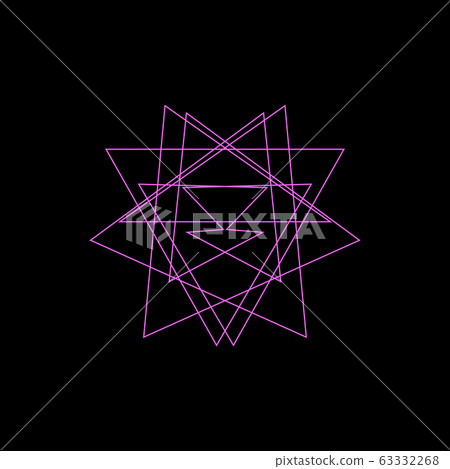 Abstract geometric shape of lines. Vector outline Abstract geometric shape of lines. Vector outline 63332268