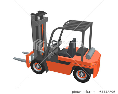 Forklift truck. Isolated on white. 3d Vector 63332296