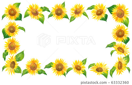 手繪水彩向日葵03 插圖素材 圖庫
