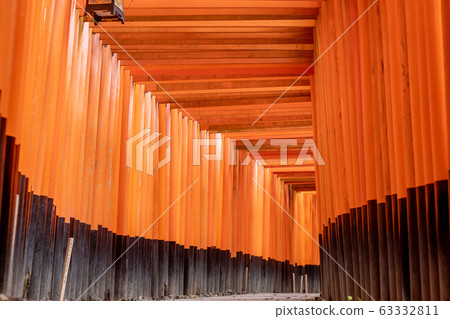 Senbon Torii和Shogunai風景採取在Inari寺廟在伏見ku，京都市 63332811