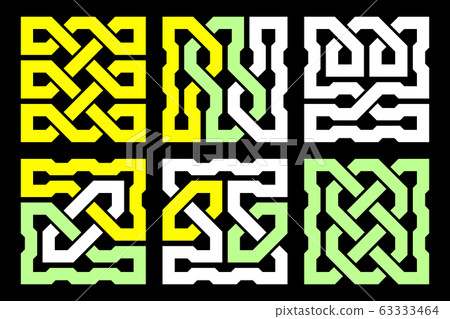 Celtic knot set. Abstract ornament. Vector Celtic knot set. Abstract ornament. Vector 63333464