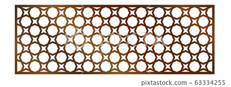 Cutout silhouette panel with ornamental geometric Cutout silhouette panel with ornamental geometric 63334255