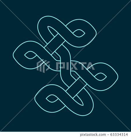 Celtic knot. Abstract ornament. Vector outline 63334314