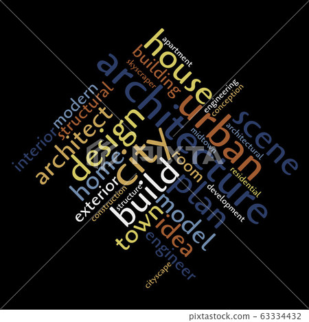Architecture word cloud. Architectural concept. - Stock Illustration ...