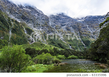 Waterfall and pond 63335996