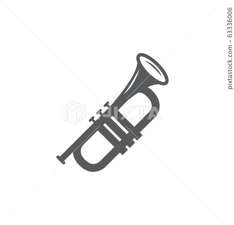 Trumpet Icon on white background 63336006